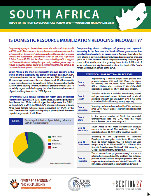 South Africa Is Resource Mobilization Reducing Inequality? — Center